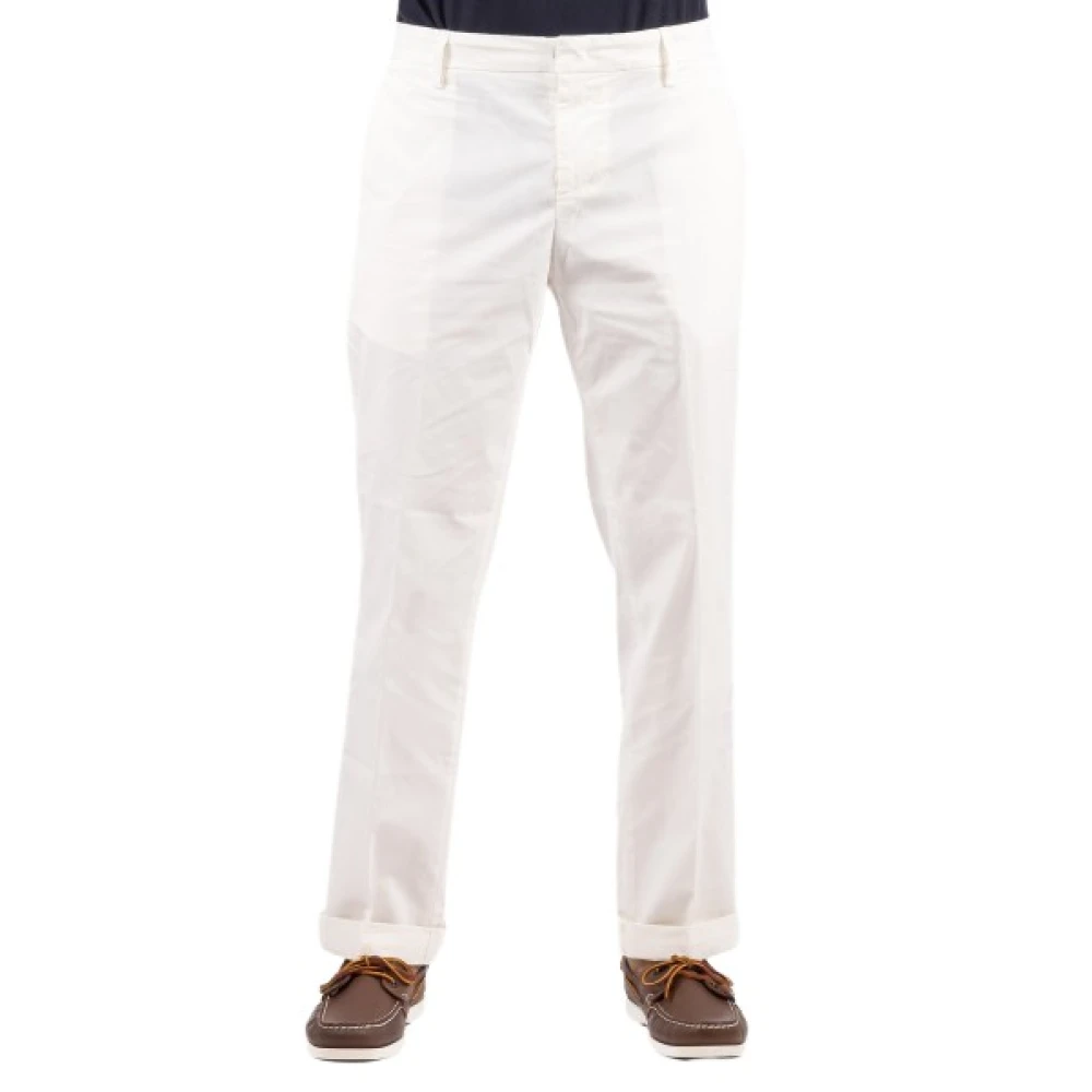 Dondup Uomo Bianco Pantaloni, W34, New,