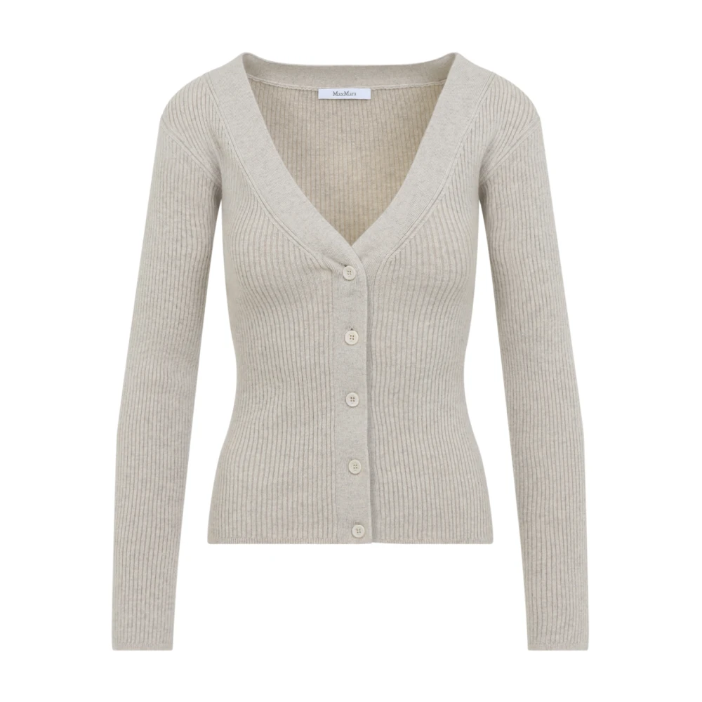 Max Mara Women's Beige Jumper - Cardigans - S - Knitwear