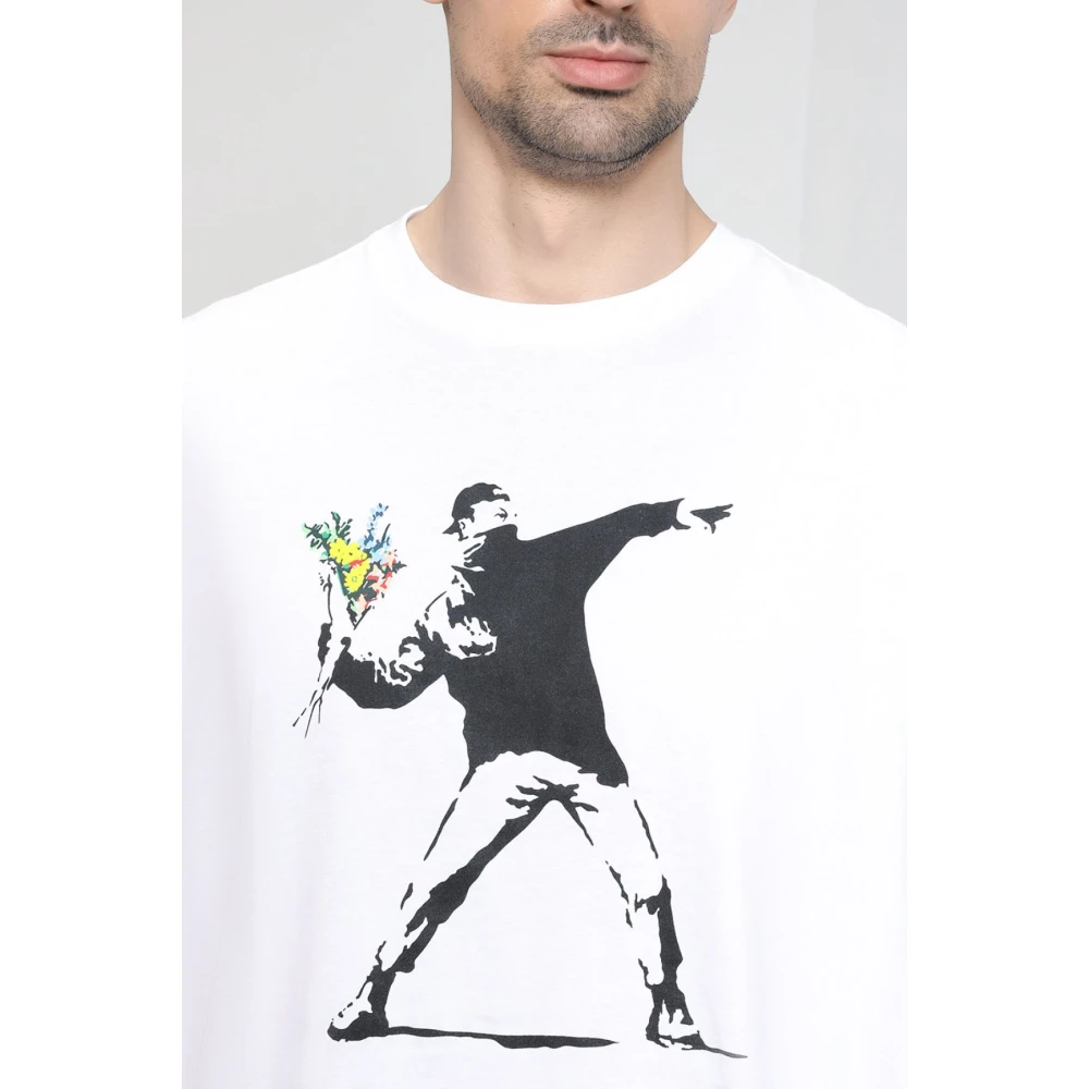 Guess Geprint T-shirt van katoen White Heren