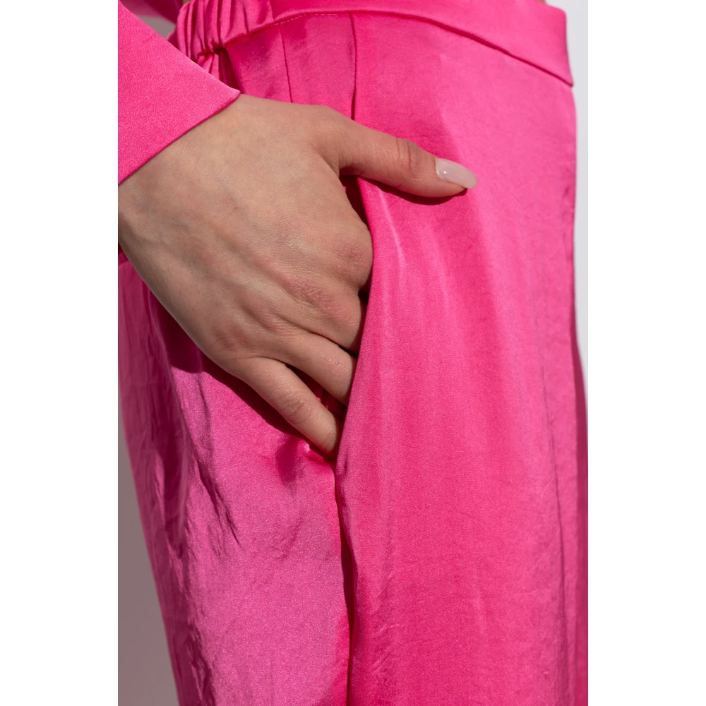 Theory Satin Broek Pink Dames