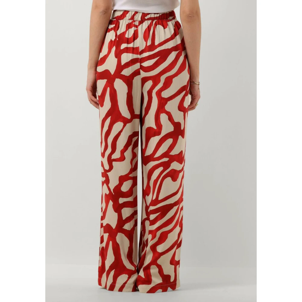 Minus Rode Wide Leg Broek Jassie Stijl Multicolor Dames