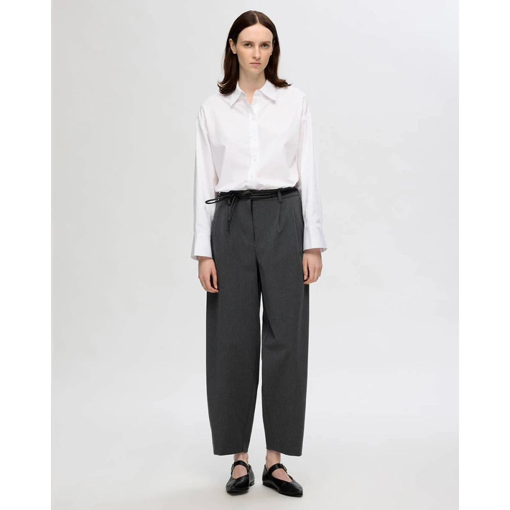 Selected Femme Barrel Pant Denim Gray Dames