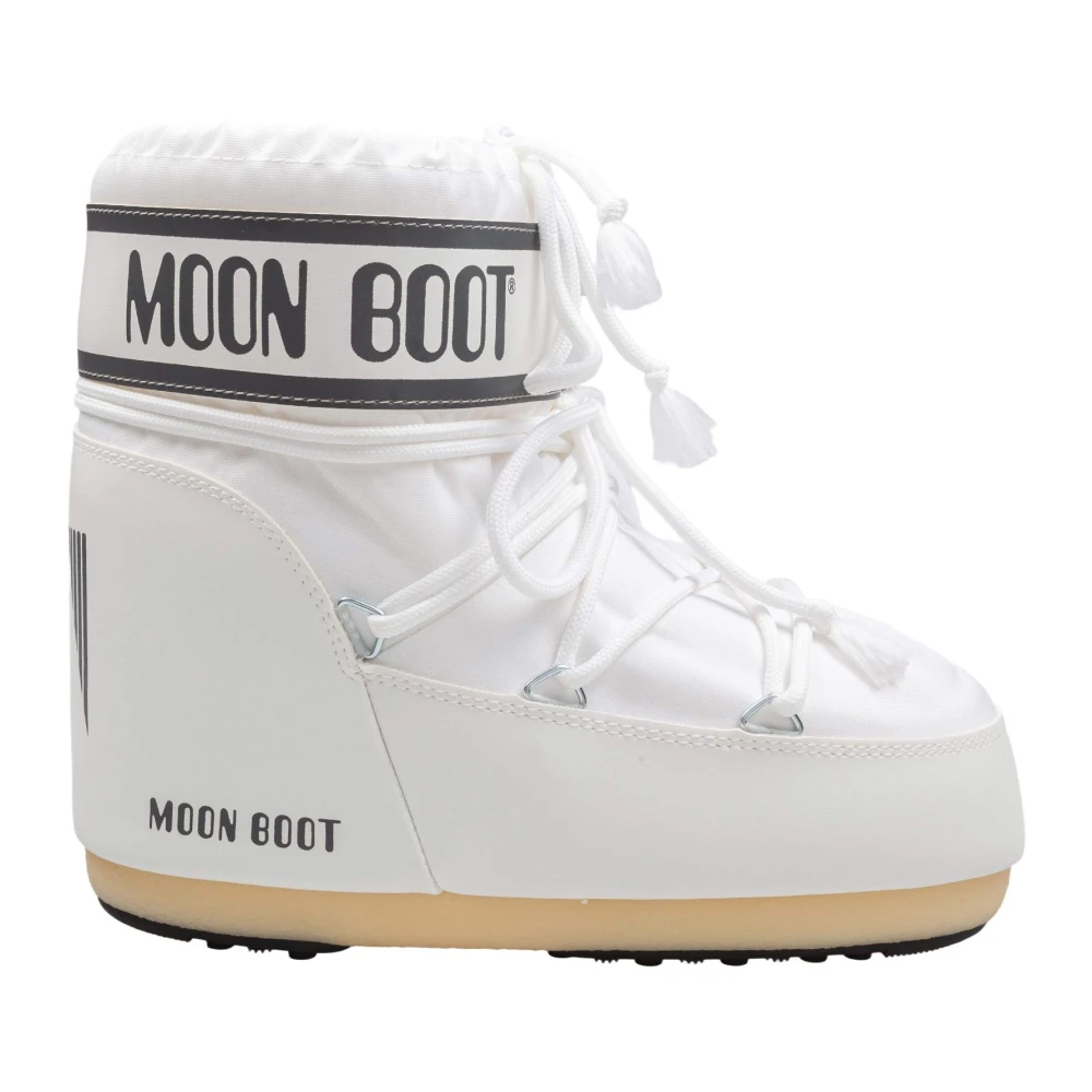 Moon Boot Women's White Winter Boots, 3 Uk, Icon Low Nylon Boots