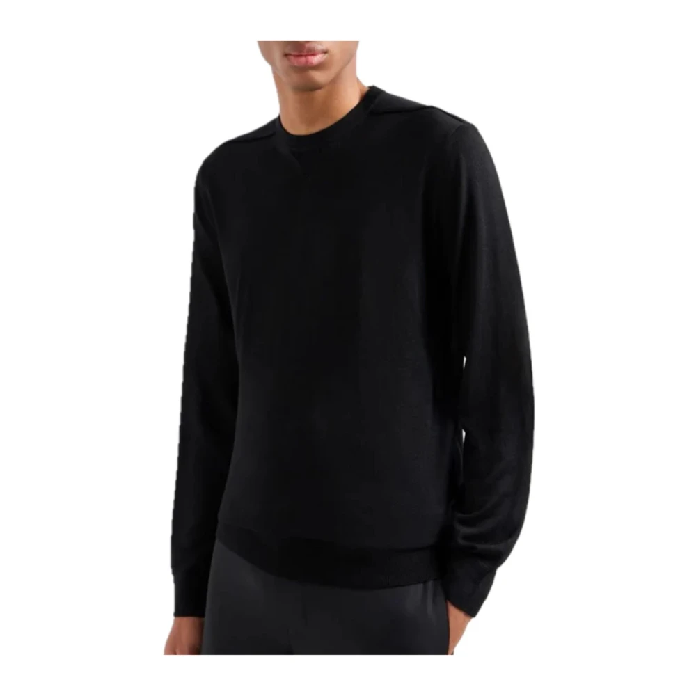 Armani Exchange Men's Black Sweatshirts, 2XL, Punto Knitwear