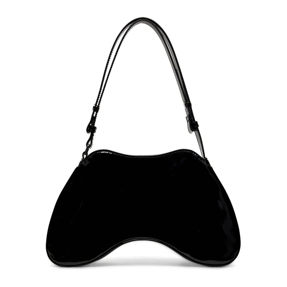 Diesel Play Shoulder Glossy shoulder bag Black Dames