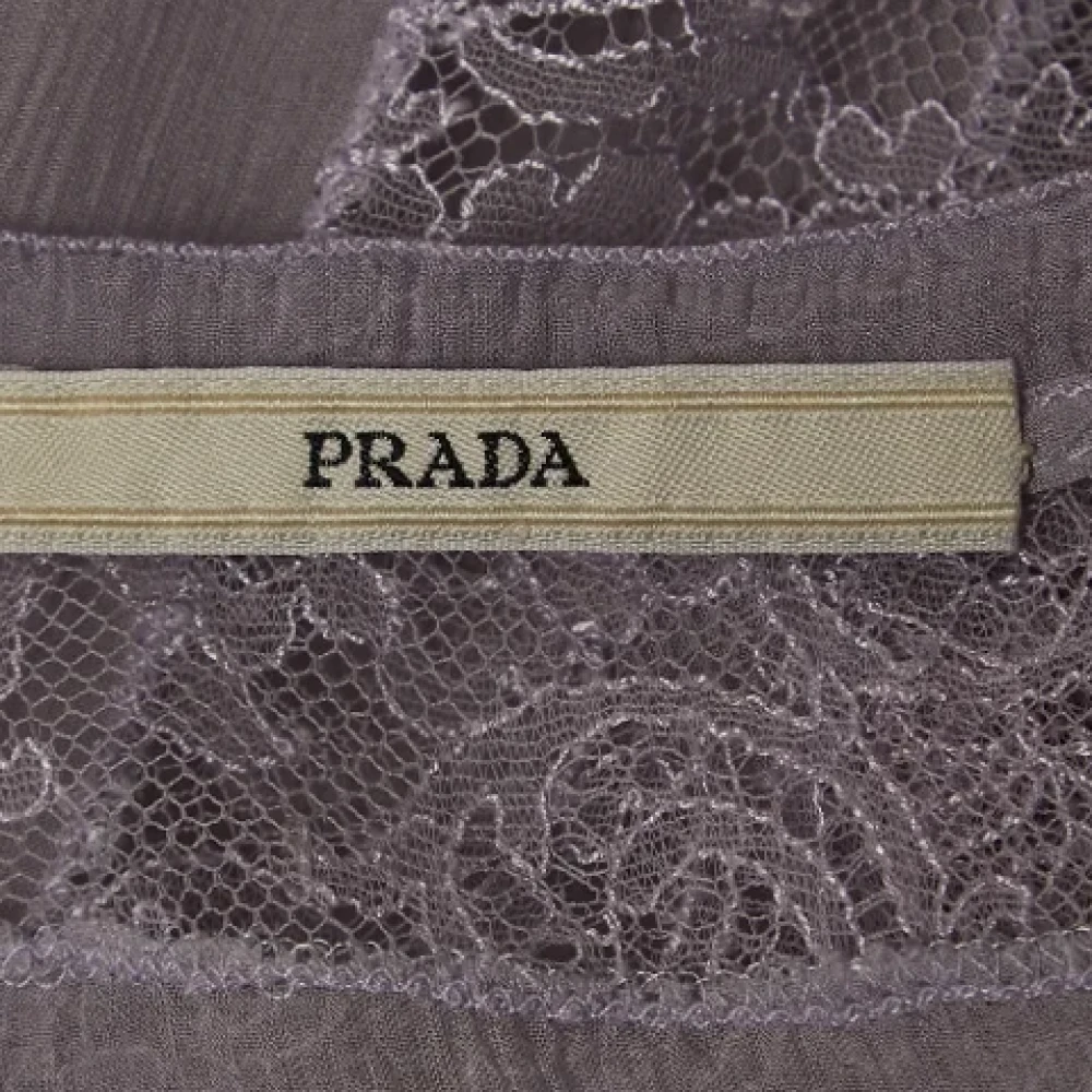 Prada Vintage Pre-owned Silk tops Purple Dames
