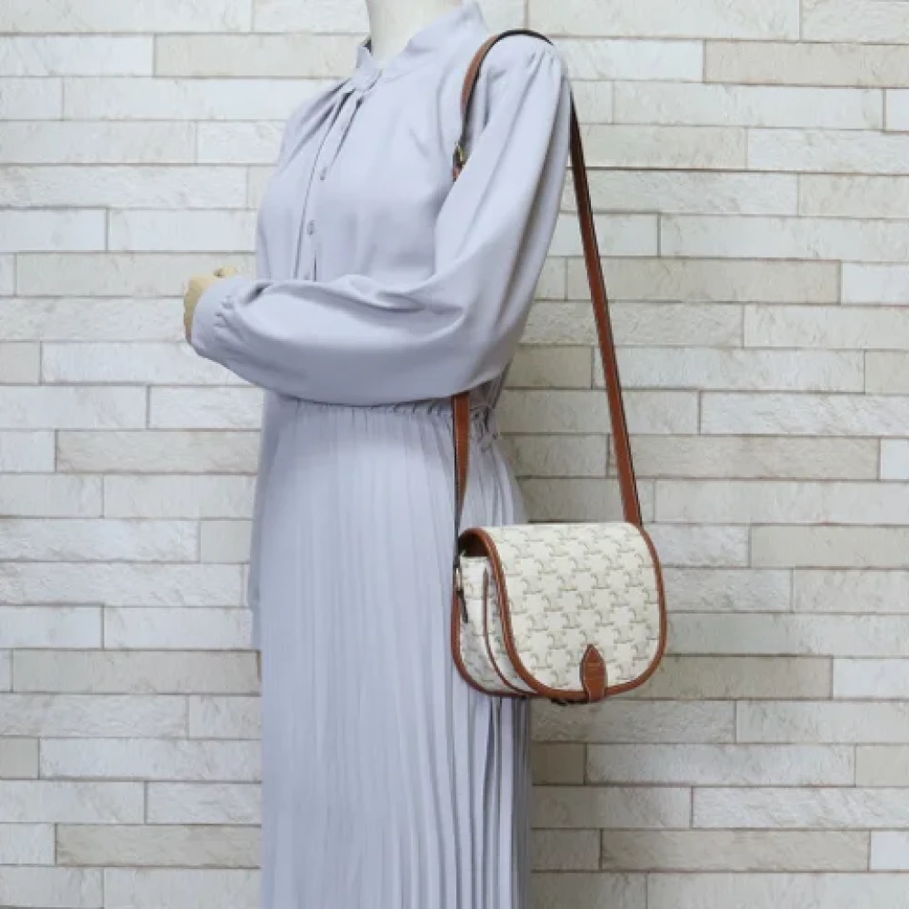 Celine Vintage Pre-owned Fabric celine-bags Beige Dames