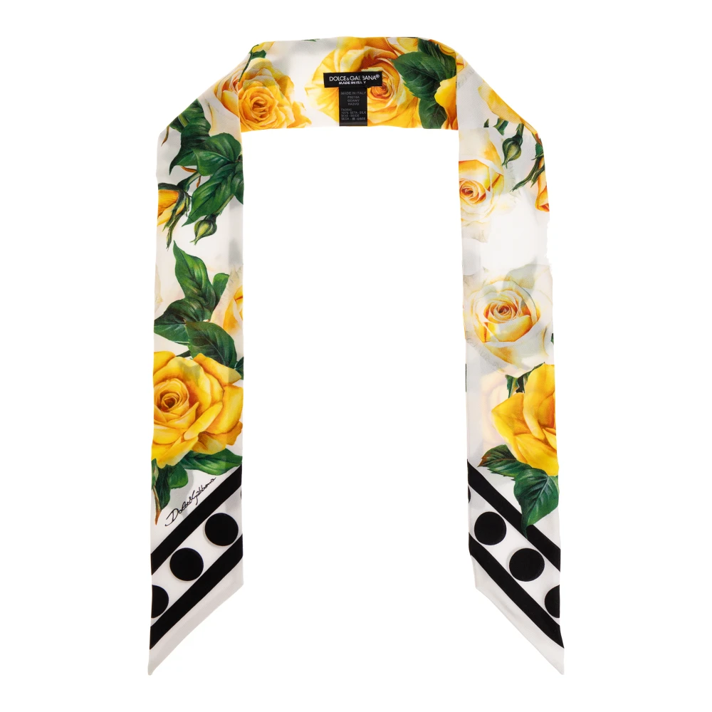 Dolce & Gabbana Bedrukte zijden sjaals White Dames