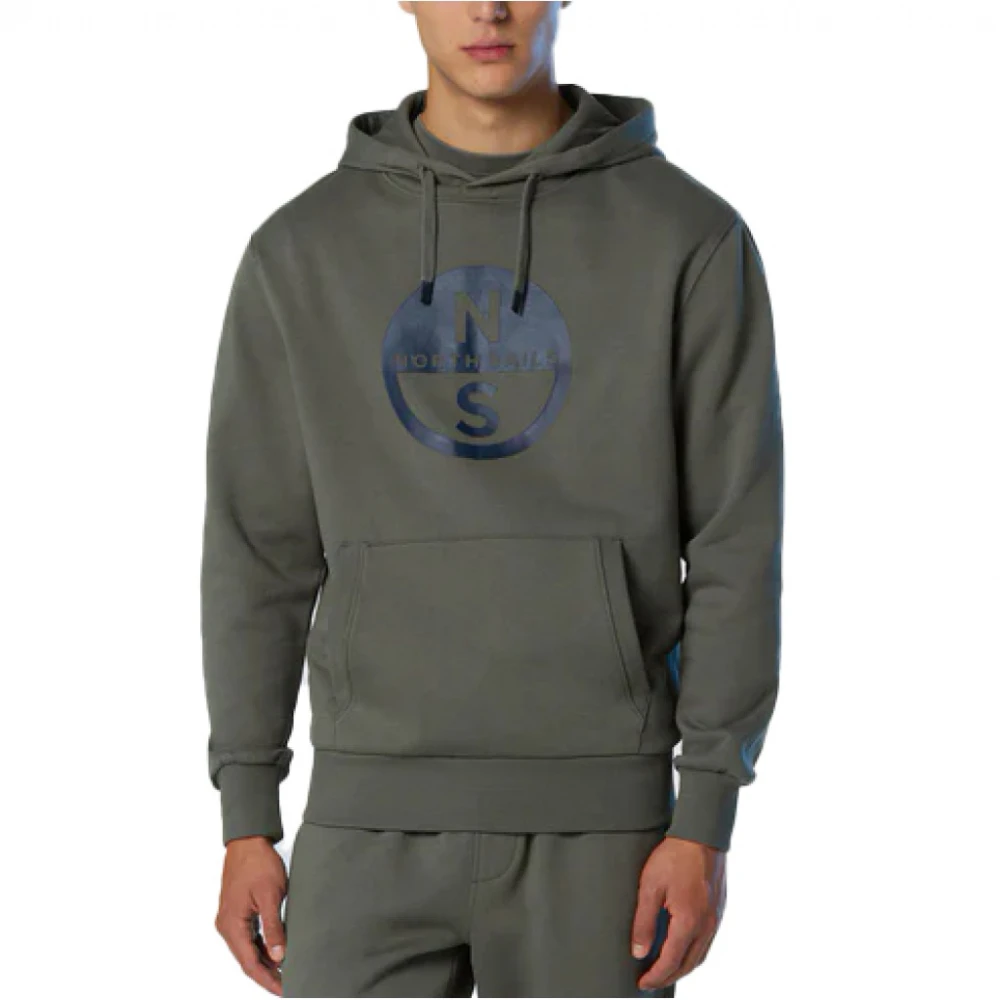 North Sails Men's Gray Hoodies, 4XL, Casual Hooded Jumper