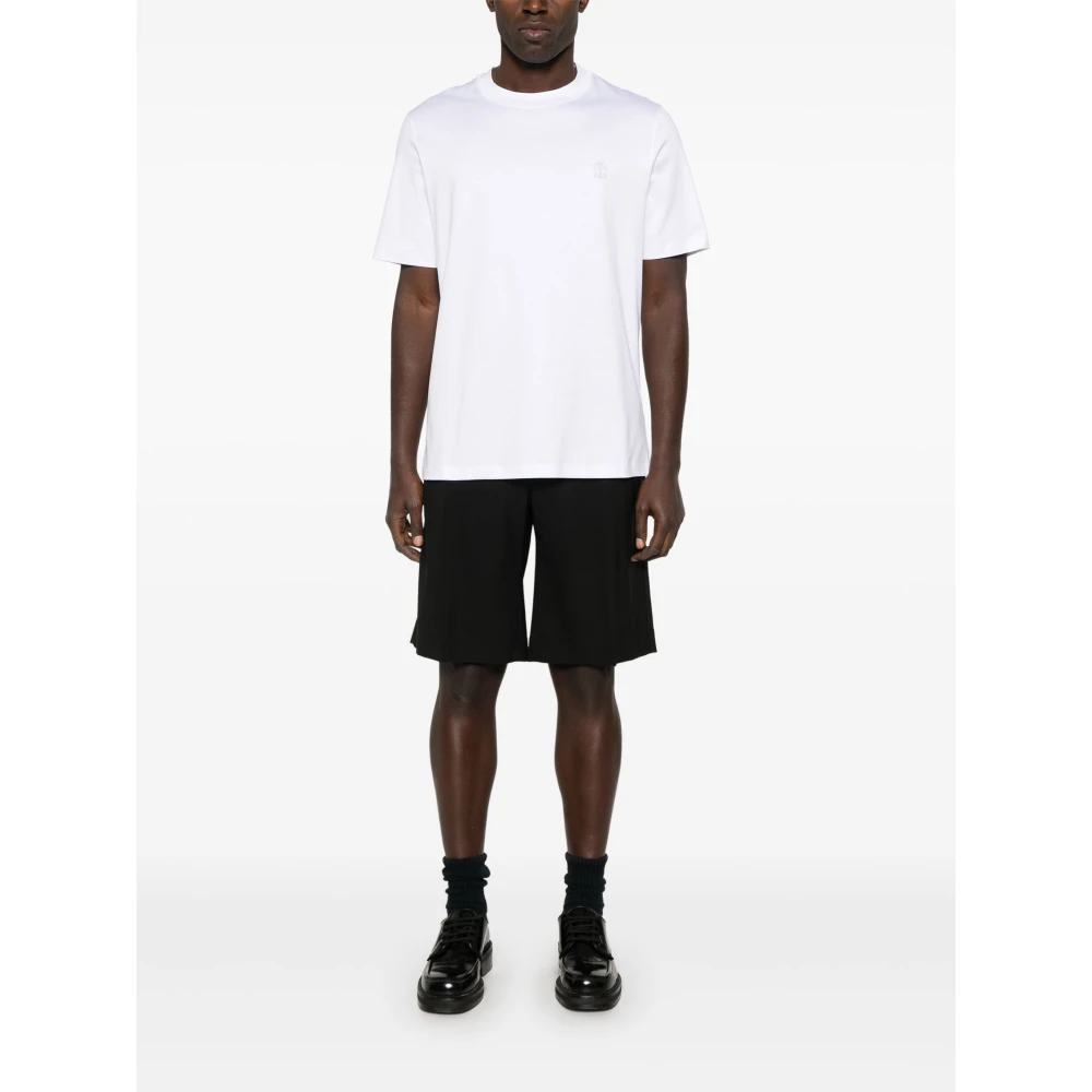BRUNELLO CUCINELLI Witte T-shirt voor mannen White Heren