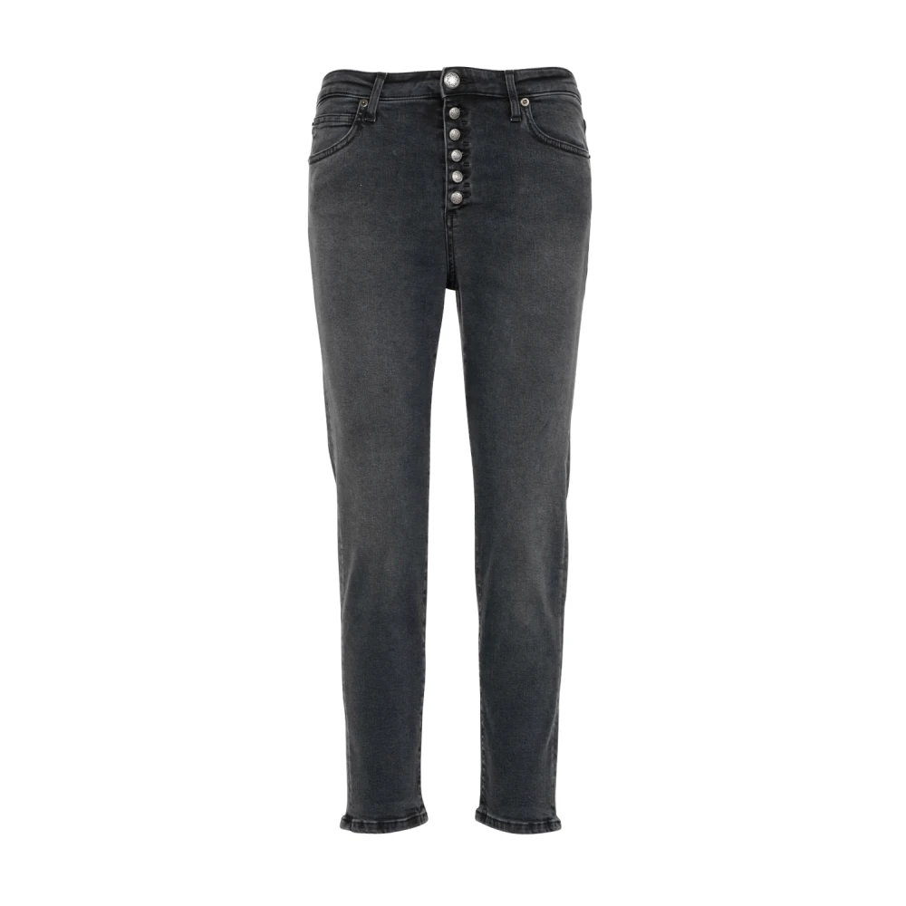 Roy Roger's Denim Jeans met Salpa Appliqué Black Dames