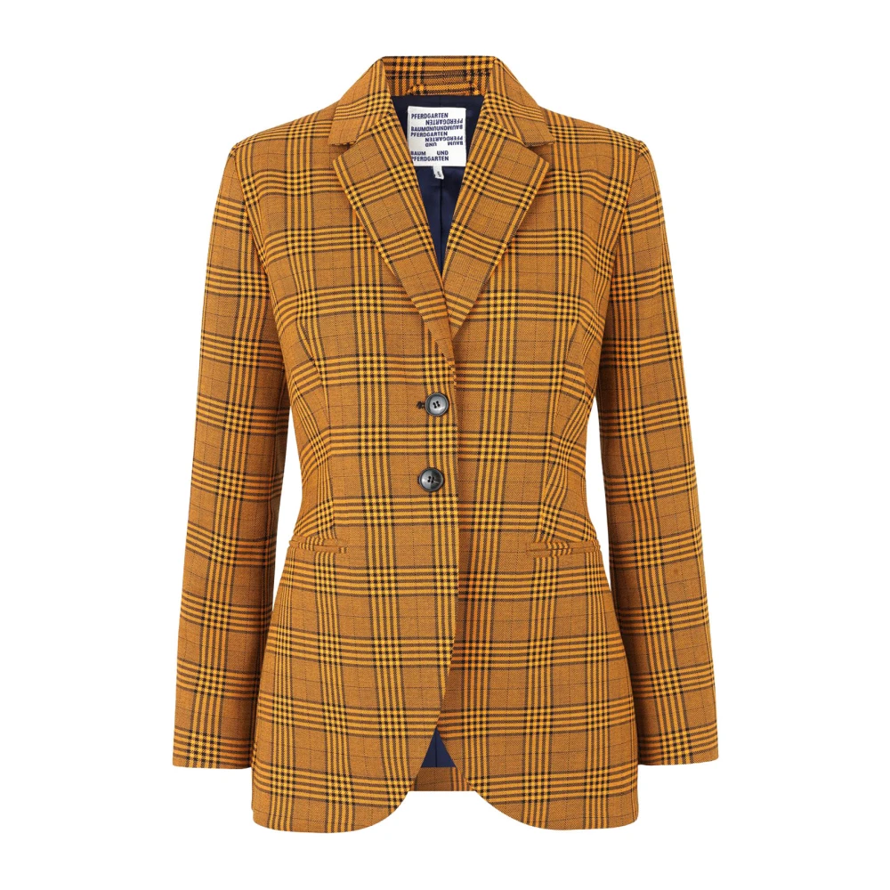 Oransje Rutete Blazer