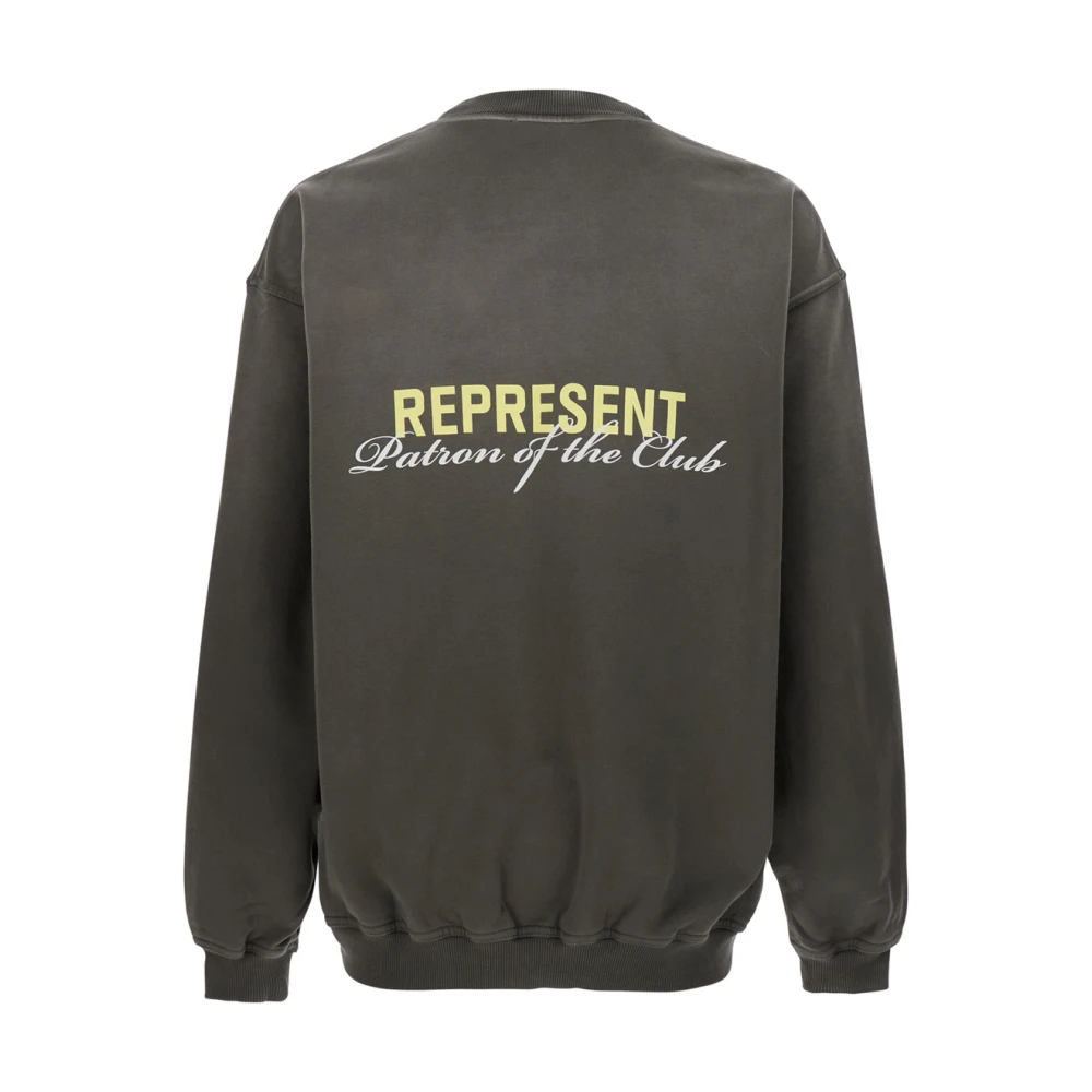 Represent Olijfgroene Sweater met Ronde Hals Green Heren