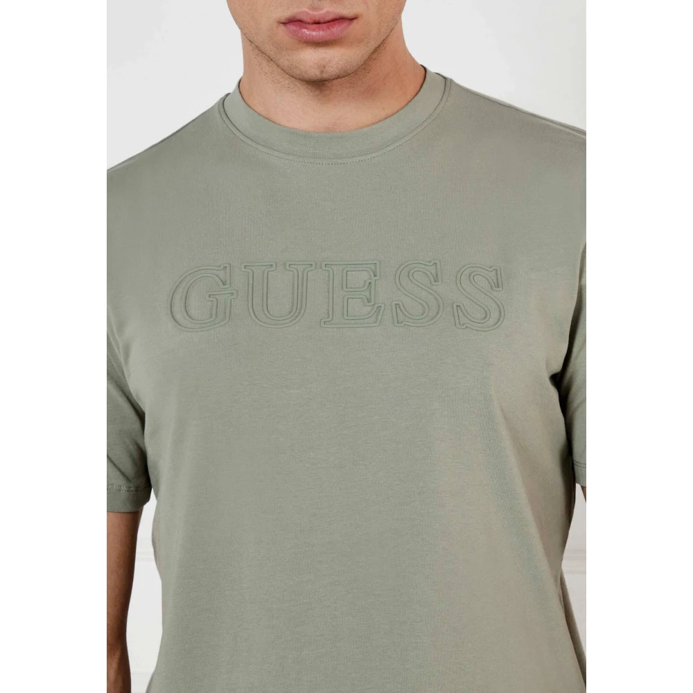 Guess Heren Alphy Groene T-shirt Lente Collectie Green Heren