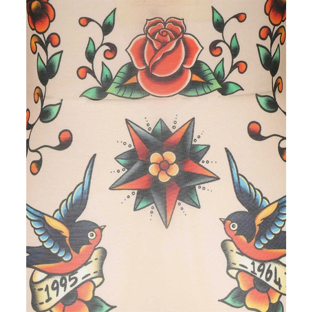 Dsquared2 Gedrukte Tule Bodysuit Multicolor Dames