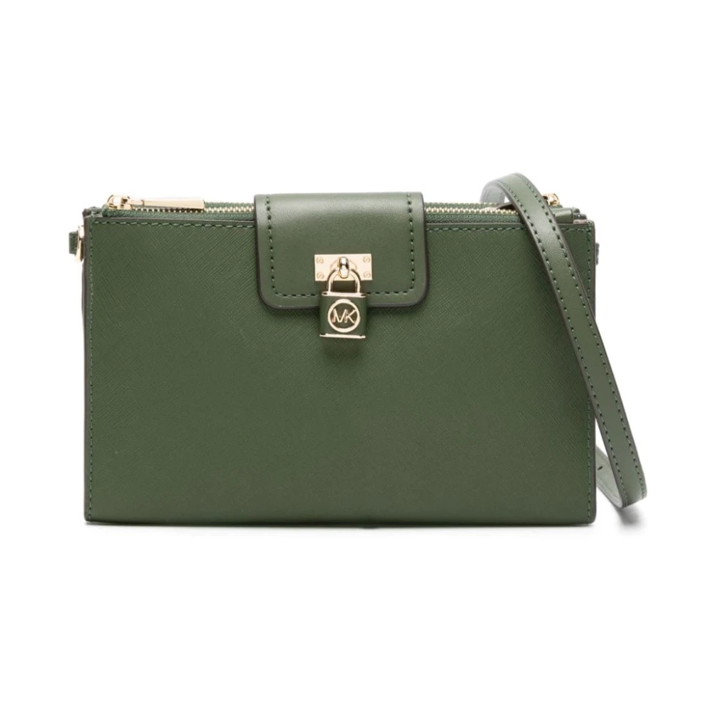 Michael Kors Ruby Small Saffiano lederen crossbody tas Green Dames