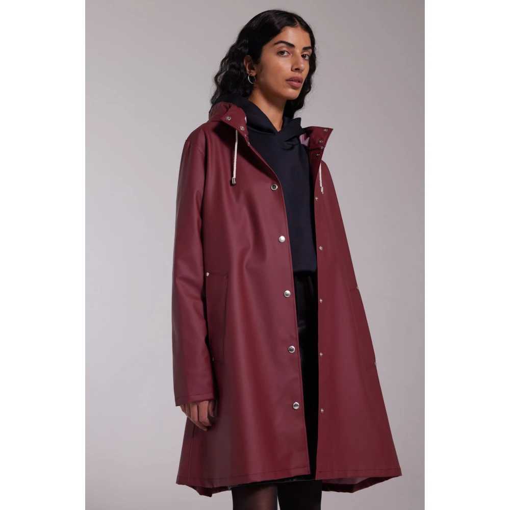 Stutterheim A-lijn Waterdichte Regenjas voor Vrouwen Red Dames