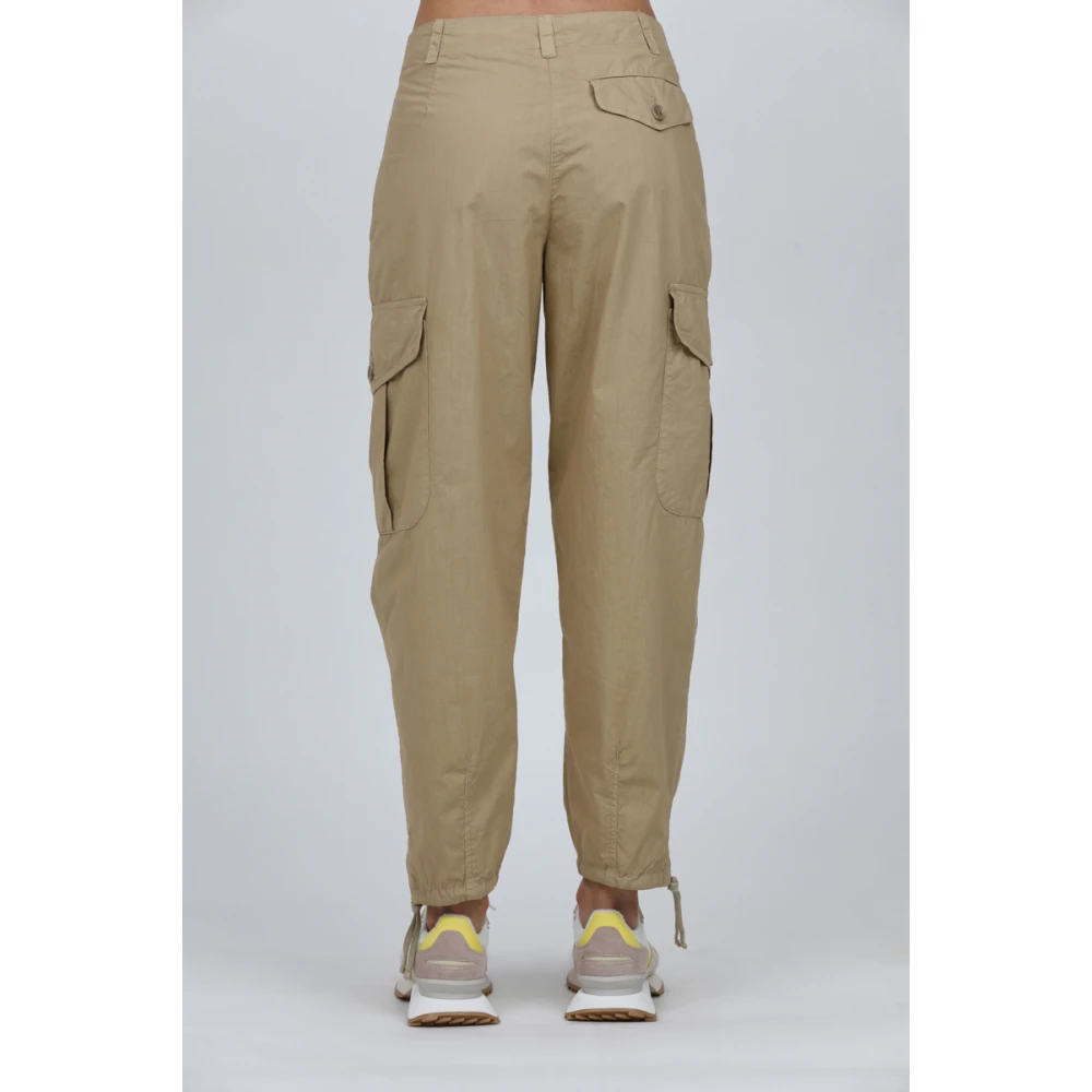 Aspesi Cargo Katoenen Broek Beige Dames