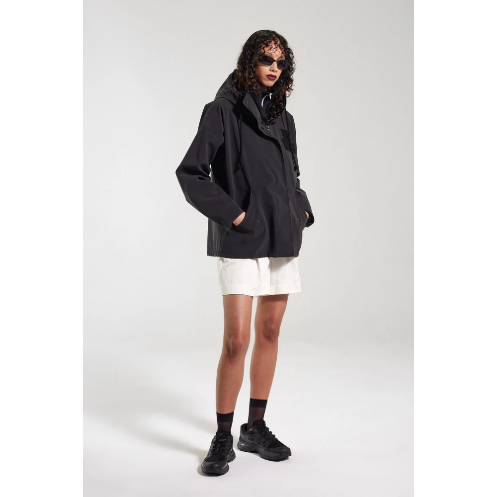 Stutterheim Matte Regenjas met Elegante Silhouet Black Dames