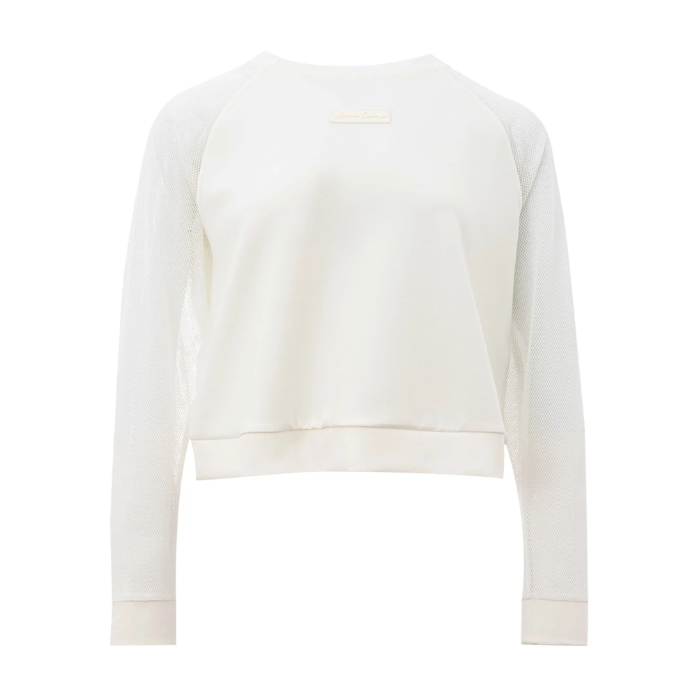 Armani Exchange Klassieke Witte Polyamide Sweater White Dames