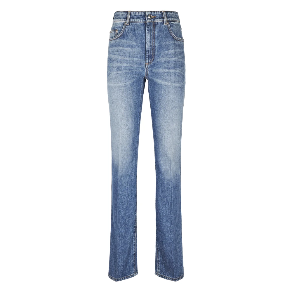 Sportmax Women's Blue Bootcut Jeans, W27, Pantalone In Denim
