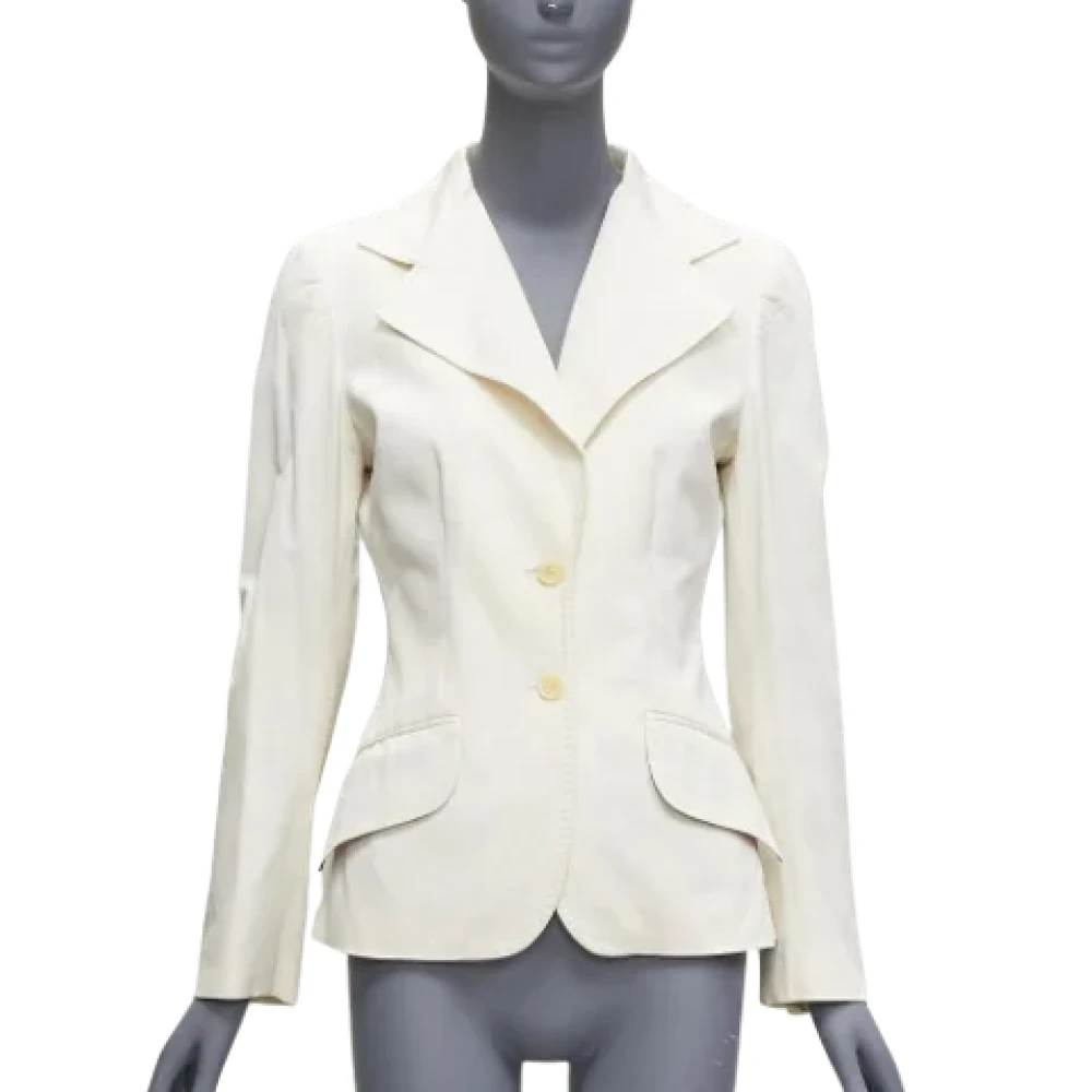 Dolce & Gabbana Pre-owned Cotton outerwear Beige Dames