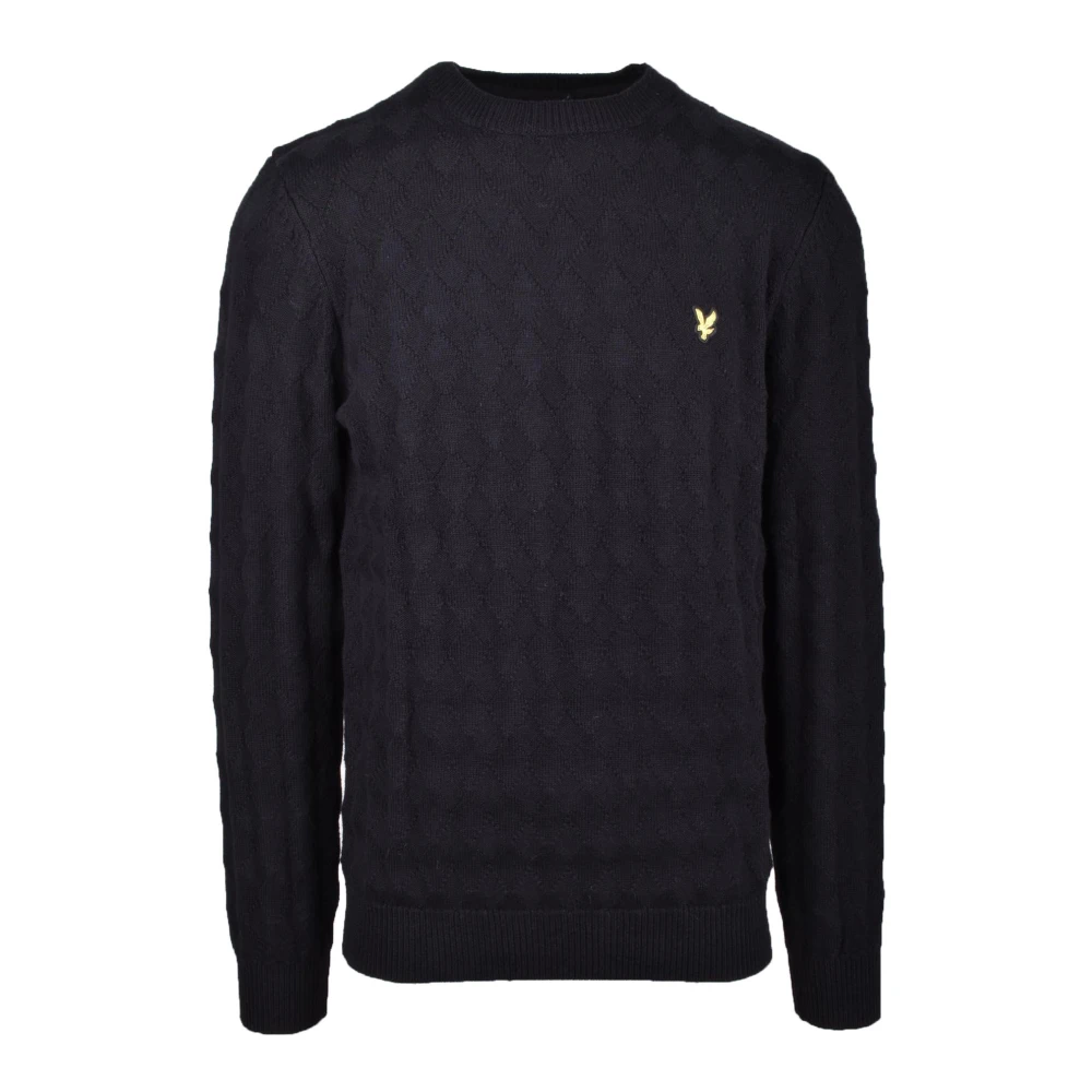 Lyle & Scott Katoen Wol Mix Trui Black Heren