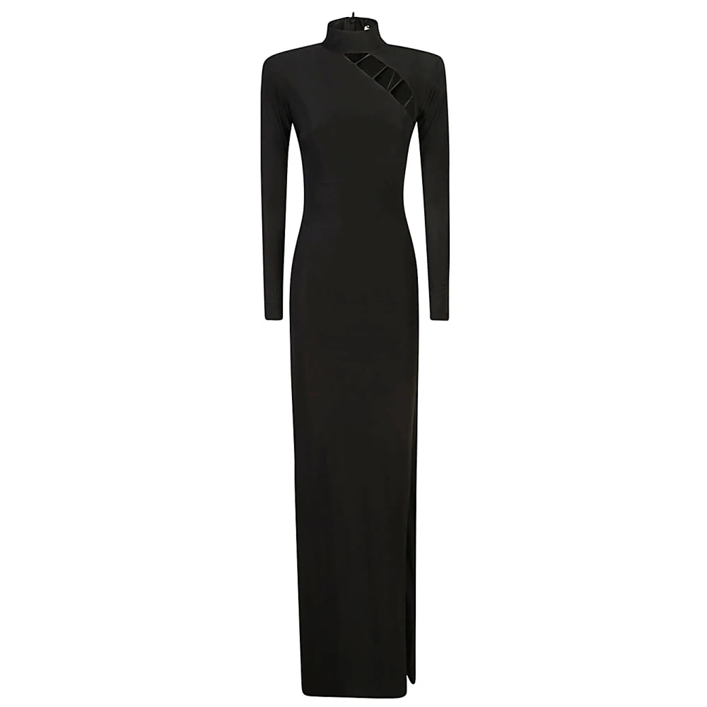 The New Arrivals Ilkyaz Ozel Elegante Zwarte Jurk Black Dames
