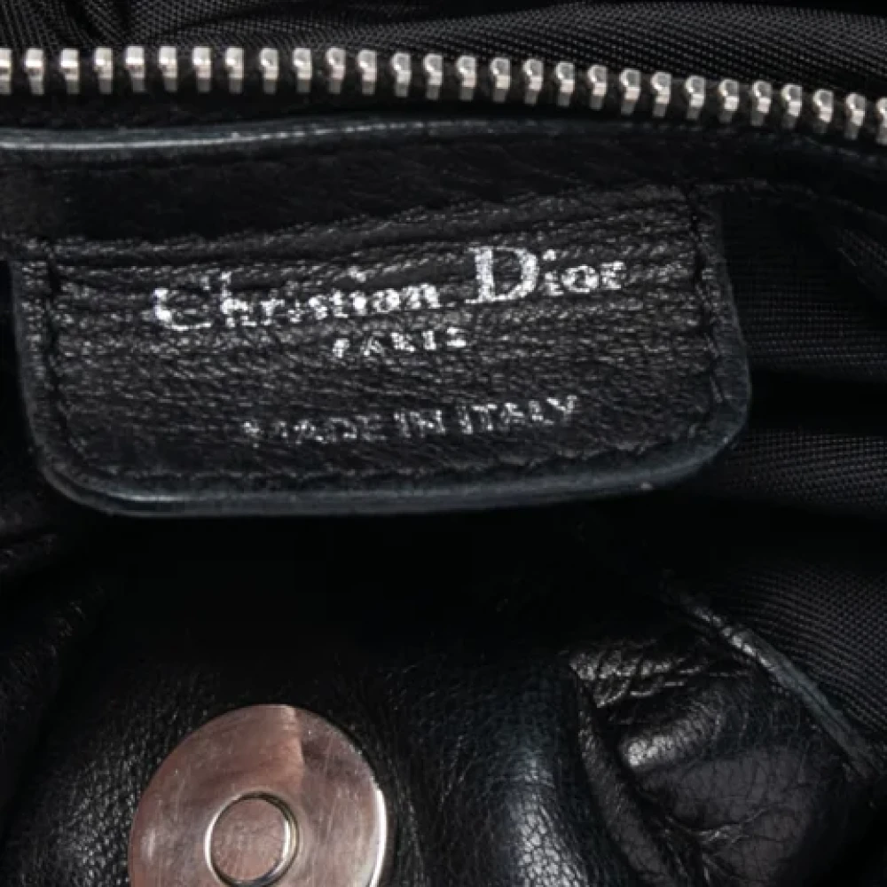 Dior Vintage Pre-owned Leather handbags Black Dames