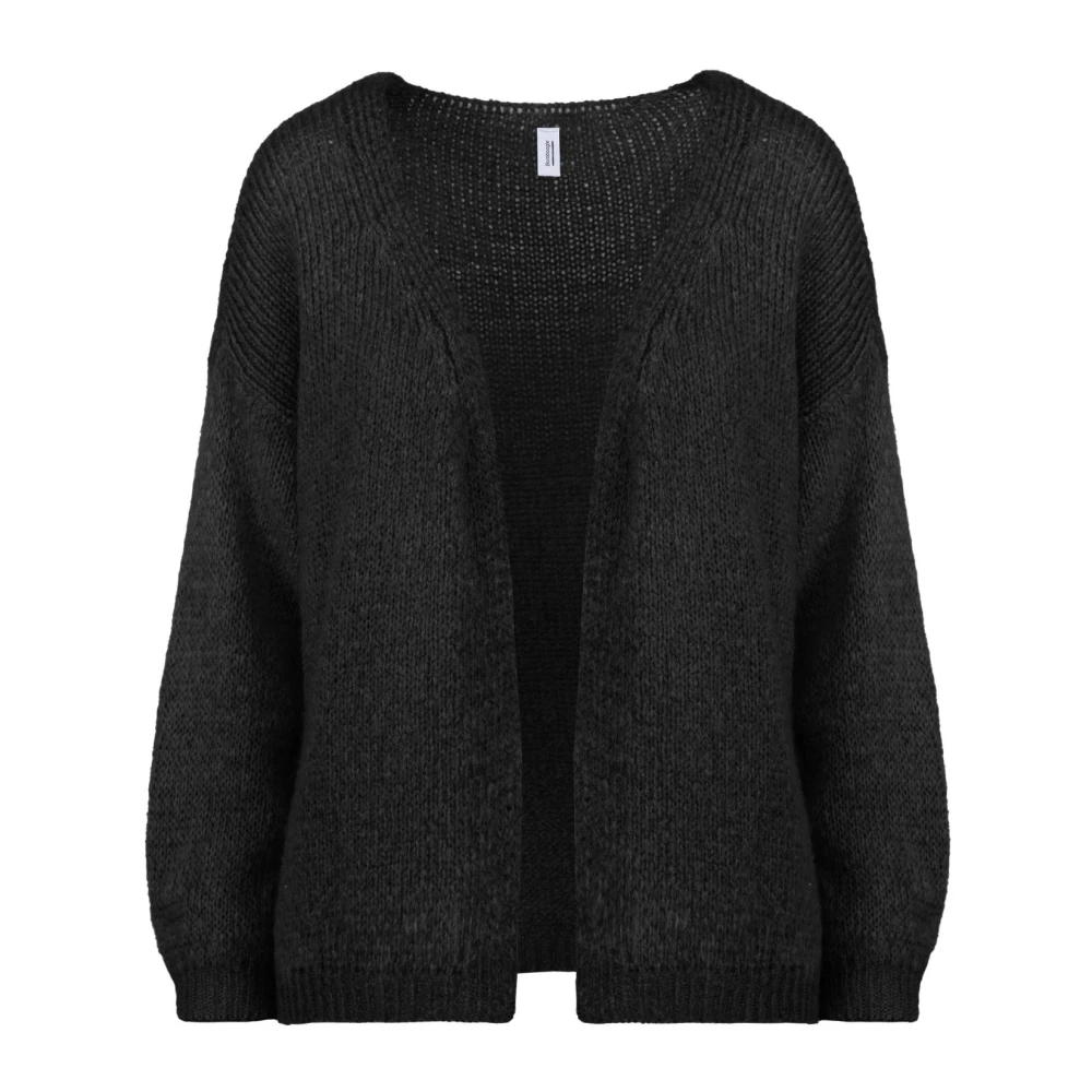 BomBoogie Mysig Mohair Bland Vinter Cardigan Black, Dam