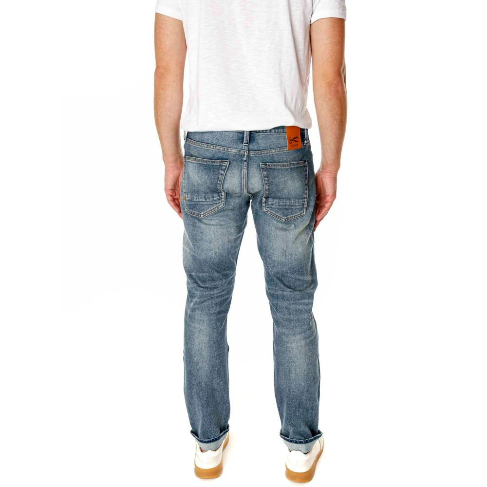 Denham Mid Waist Relaxed Fit Jeans Blue Heren