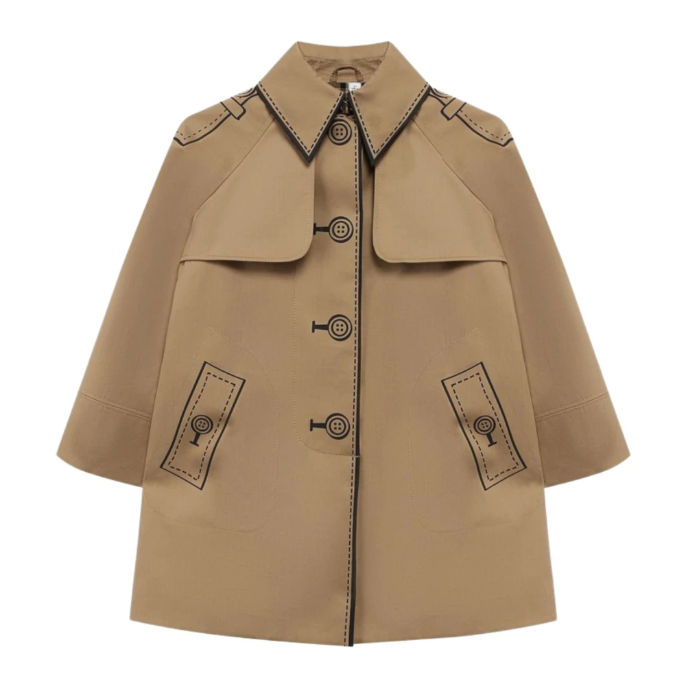 Burberry Beige Barn Trench med Klassisk Krage Beige, Unisex