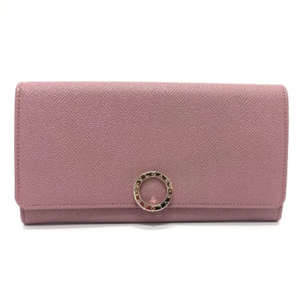 Bvlgari Vintage Pre-owned Leather wallets Pink Dames