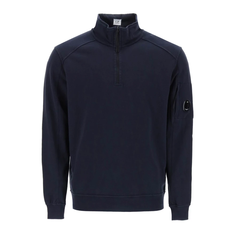 C.P. Company Lichtgewicht Quarter Zip Sweatshirt Blue Heren