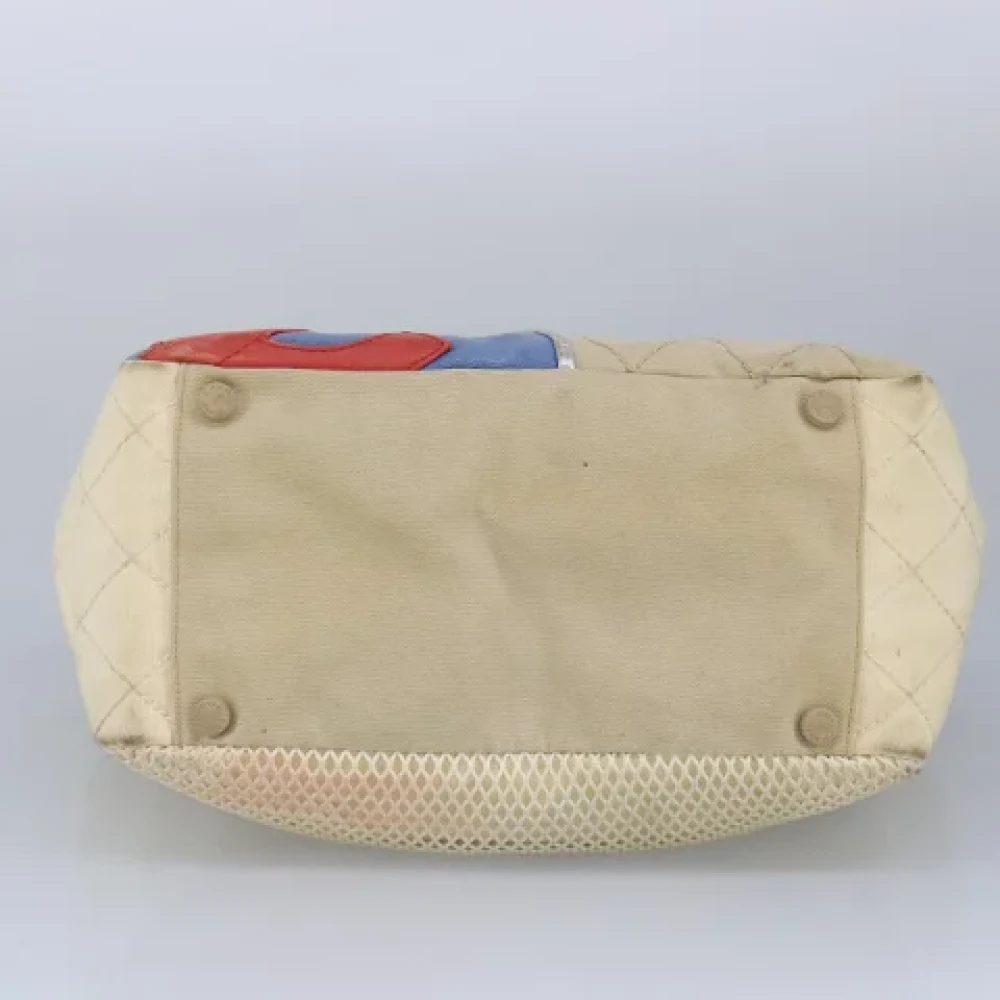 Chanel Vintage Pre-owned Canvas handbags White Dames