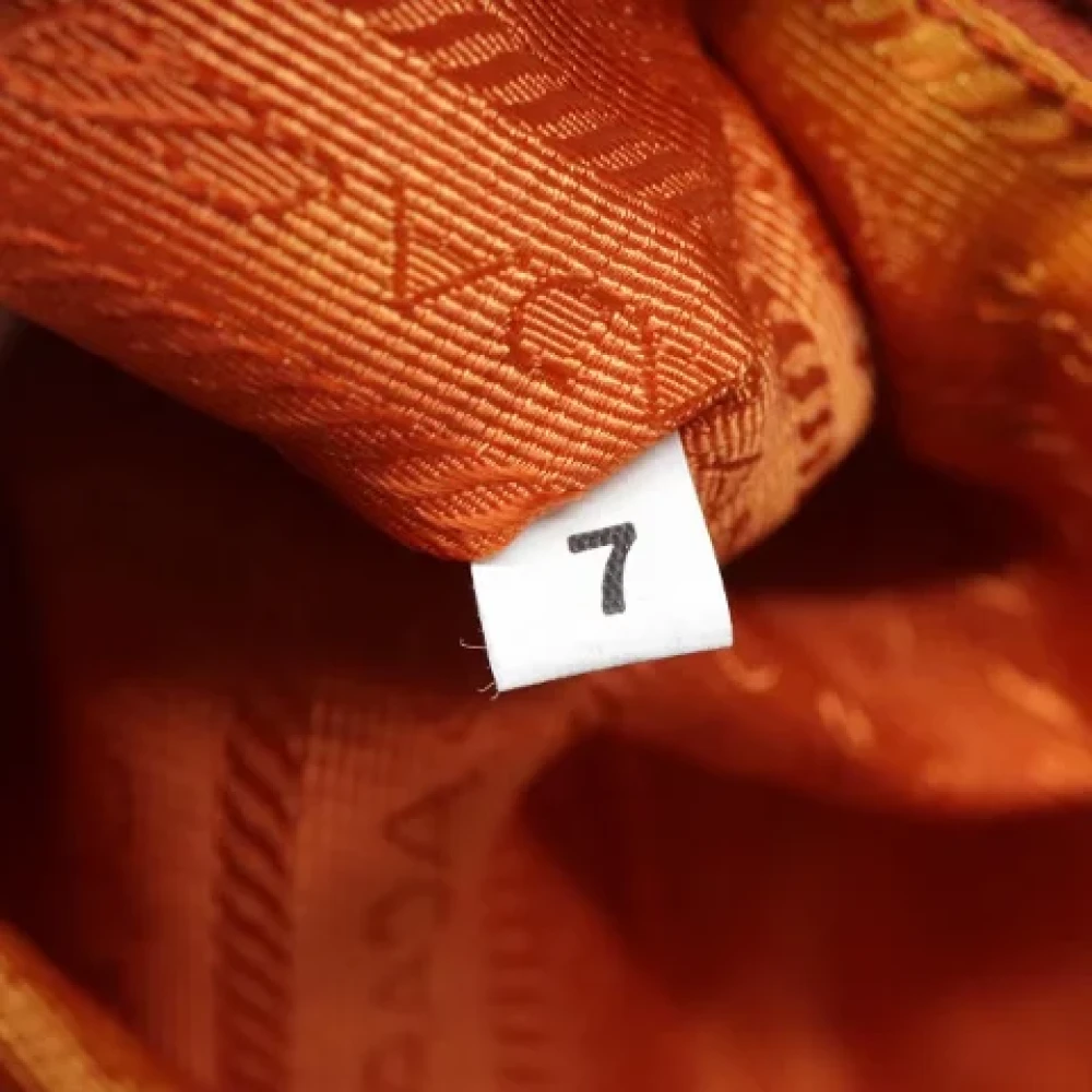 Prada Vintage Pre-owned Canvas prada-bags Orange Dames