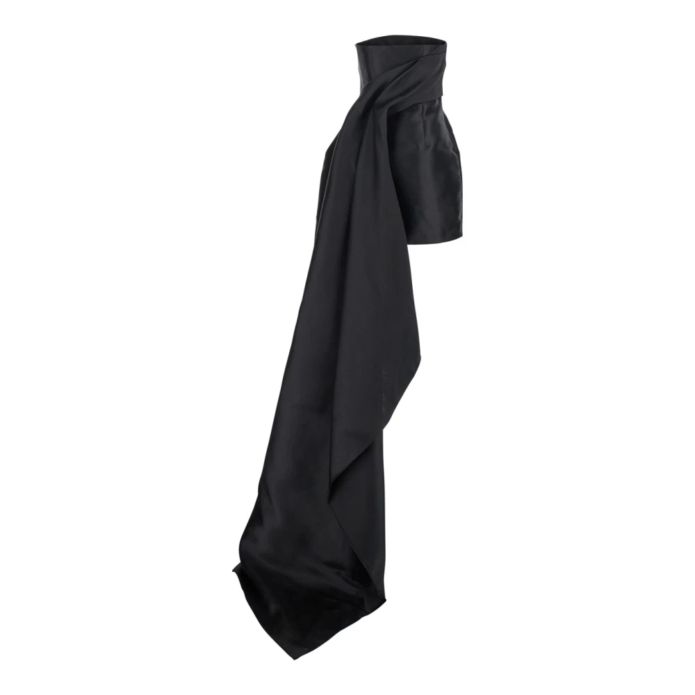 Solace London Zwarte Mini Jurk met Gevoerde Bovenlijf Black Dames
