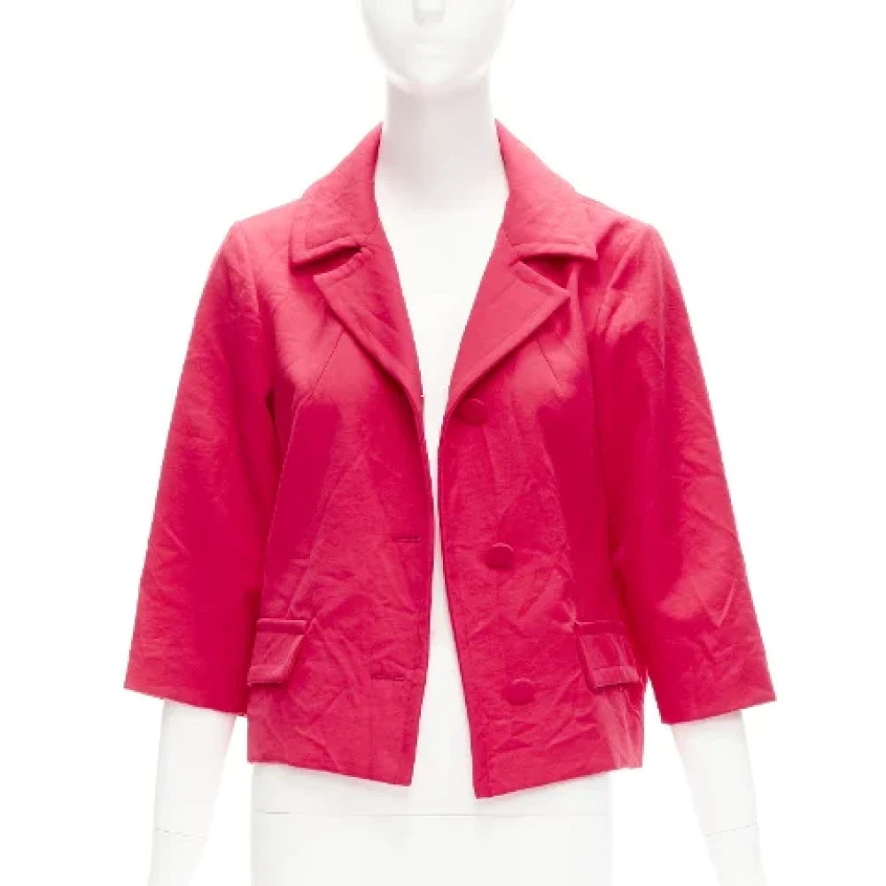 Marni Pre-owned Polyester outerwear Red Dames