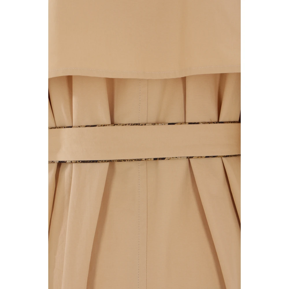 Dries Van Noten Beige Dubbelbreasted Trenchcoat Beige Dames