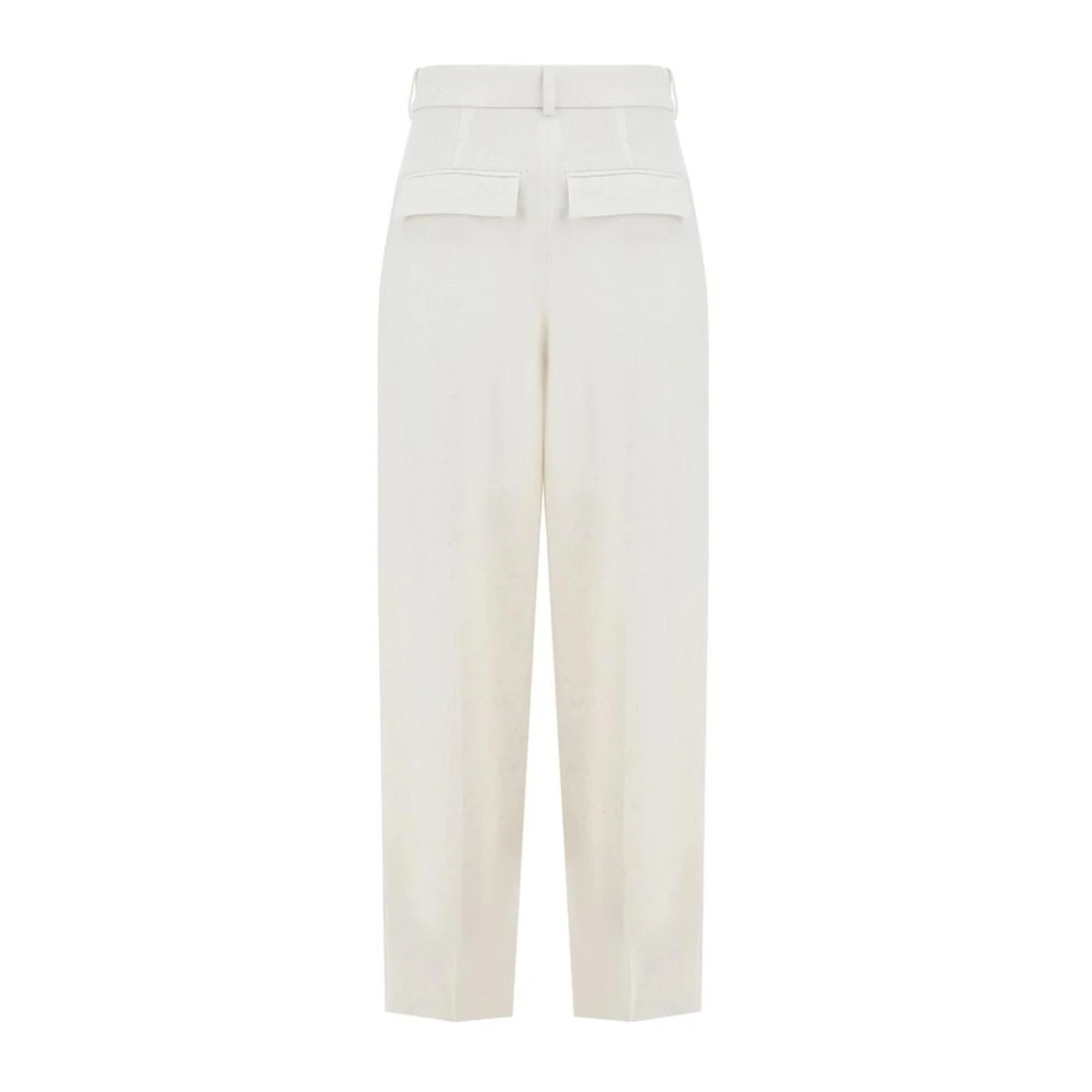 Róhe Monochrome Broek met Steekzakken White Dames