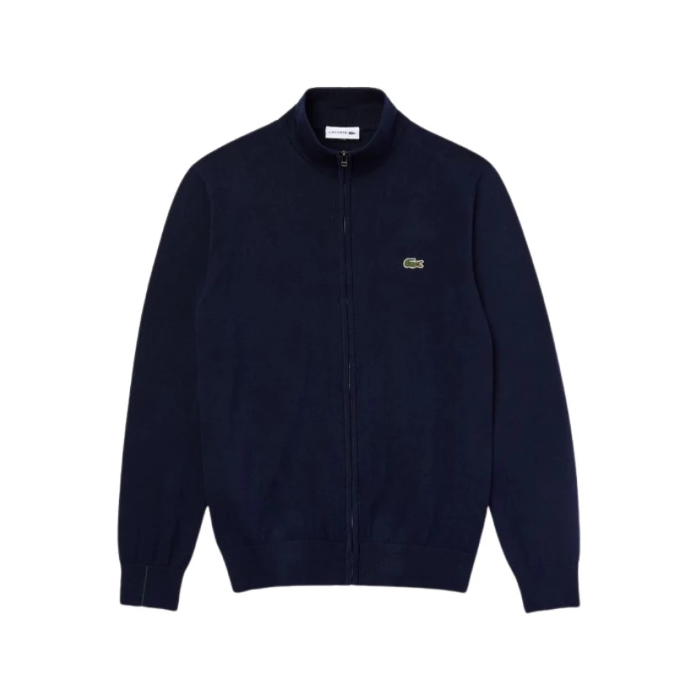 Lacoste Men's Blue Zip-Throughs, S, Jumper Collection Zip-Through Hoodie