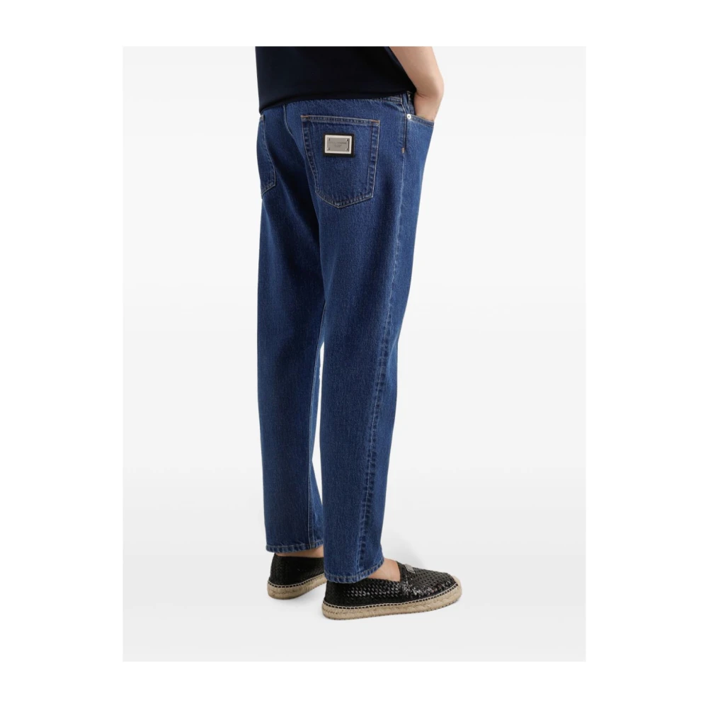 Dolce & Gabbana Blauwe Wide-Cut Jeans Blue Heren