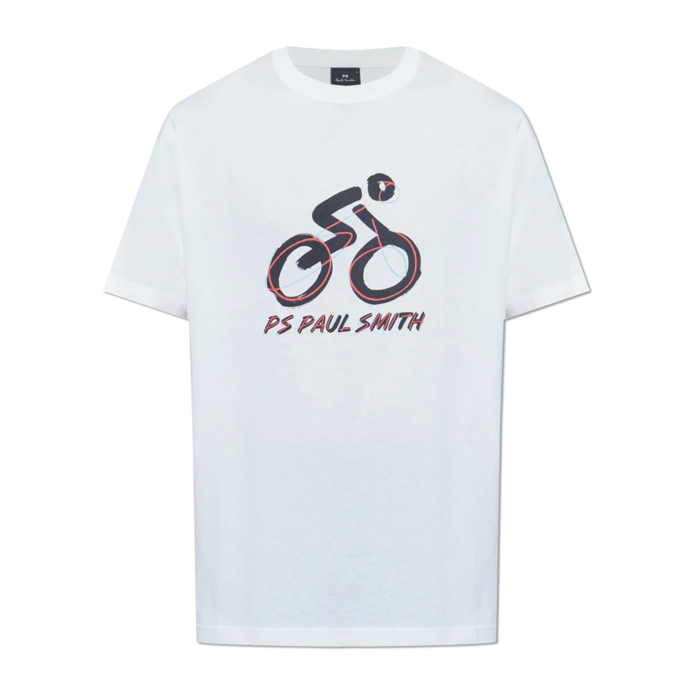 PS By Paul Smith T-shirt med tryck White, Herr