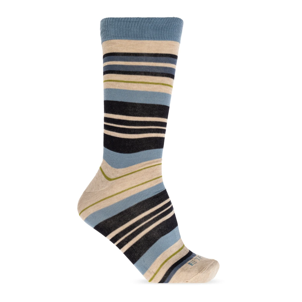 ETRO Lange gestreepte sokken Multicolor Heren