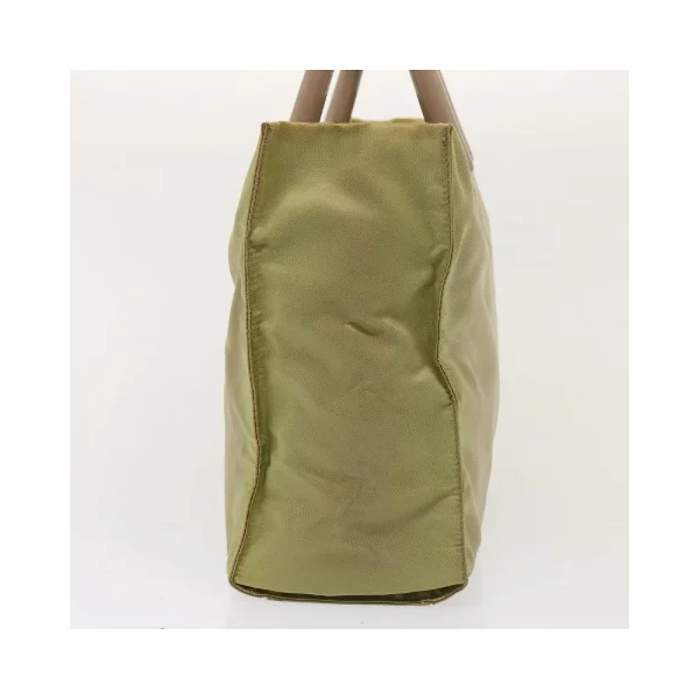 Prada Vintage Pre-owned Nylon handbags Green Dames