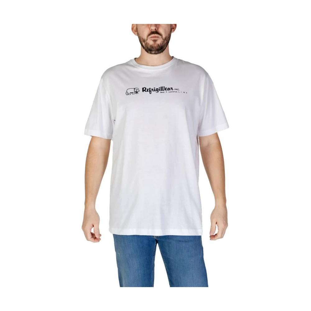 RefrigiWear Witte Katoenen T-shirt met Korte Mouwen White Heren