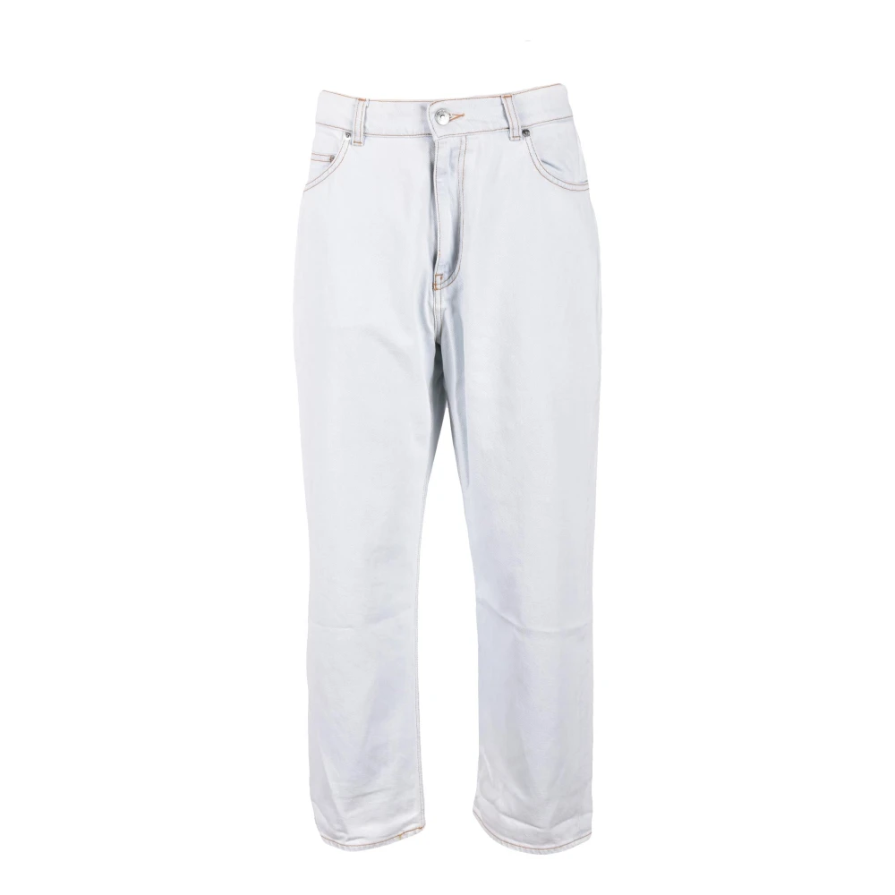 Mauro Grifoni Katoen Elastaan Jeans Gray Dames