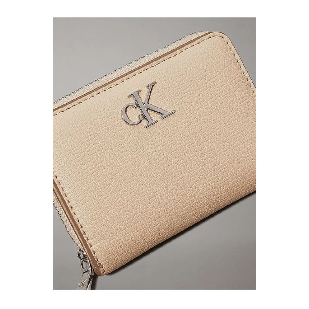 Calvin Klein Kleine Portemonnee Beige Collage Model Beige Dames