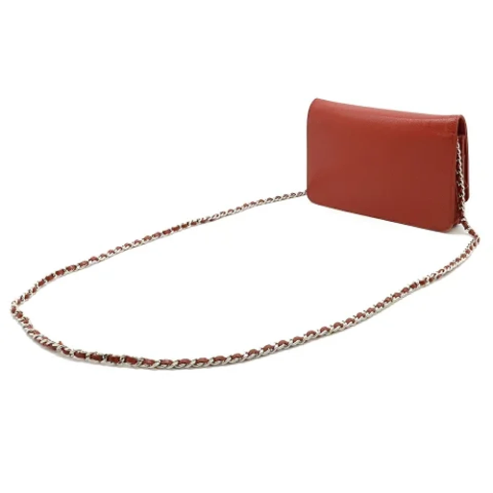 Chanel Vintage Pre-owned Leather shoulder-bags Red Dames