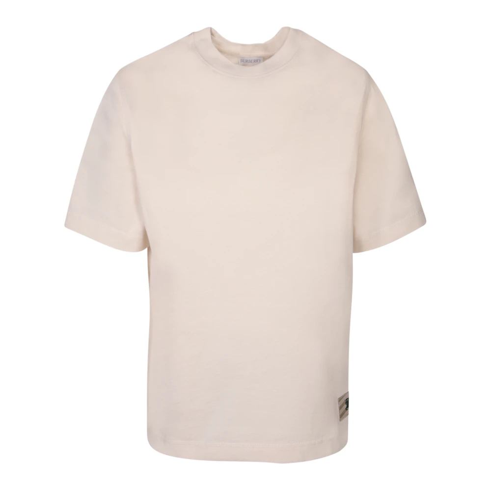 Burberry Women's Beige Ekd Cotton T-Shirt - T-Shirts - S - Tops